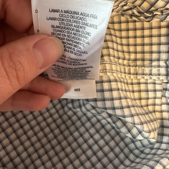 Columbia Men’s Long-Sleeve Button-Down Plaid Shirt Size XXL White/Green-Blue - Picture 8 of 8